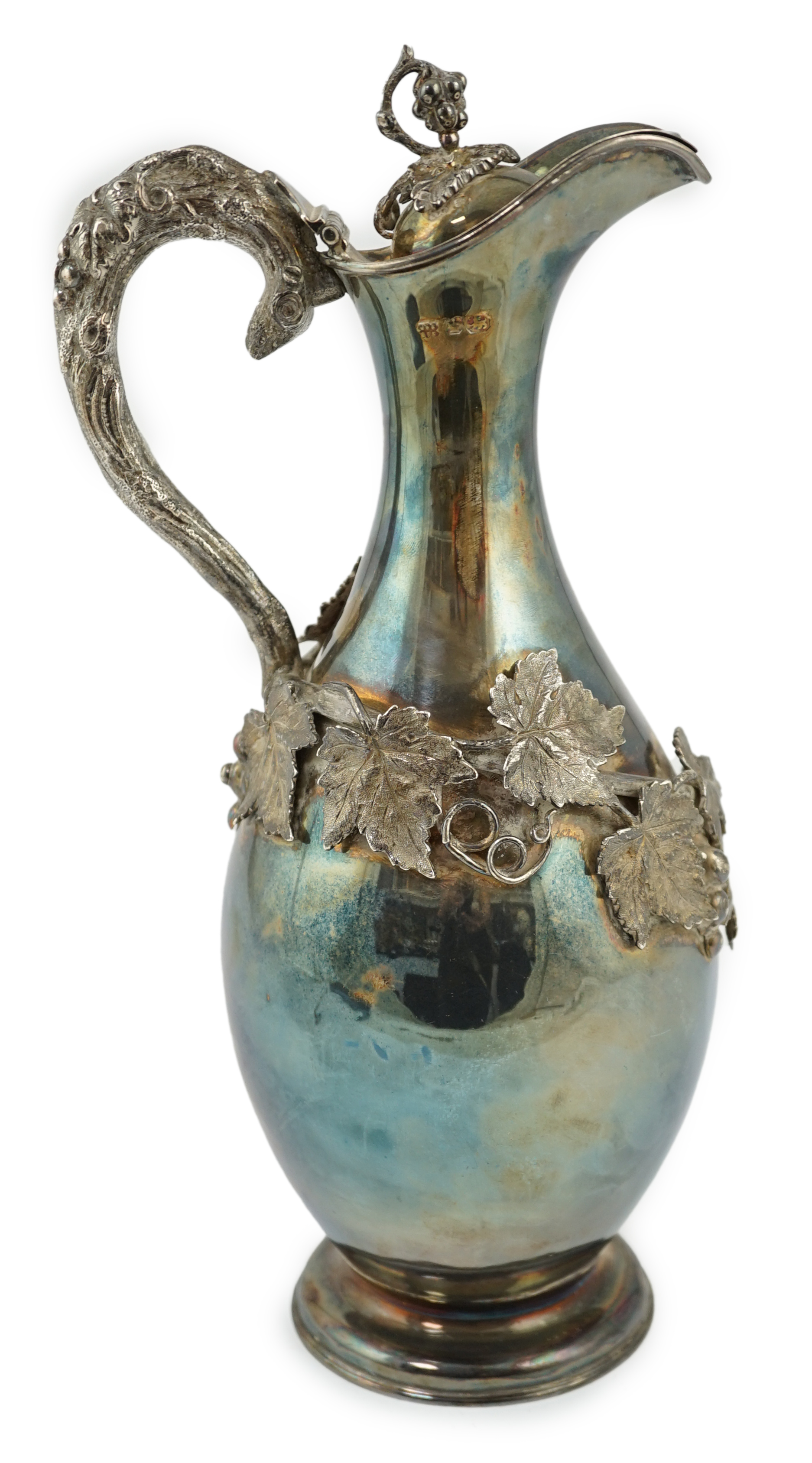 A Victorian silver claret jug, by Fenton Brothers of Sheffield